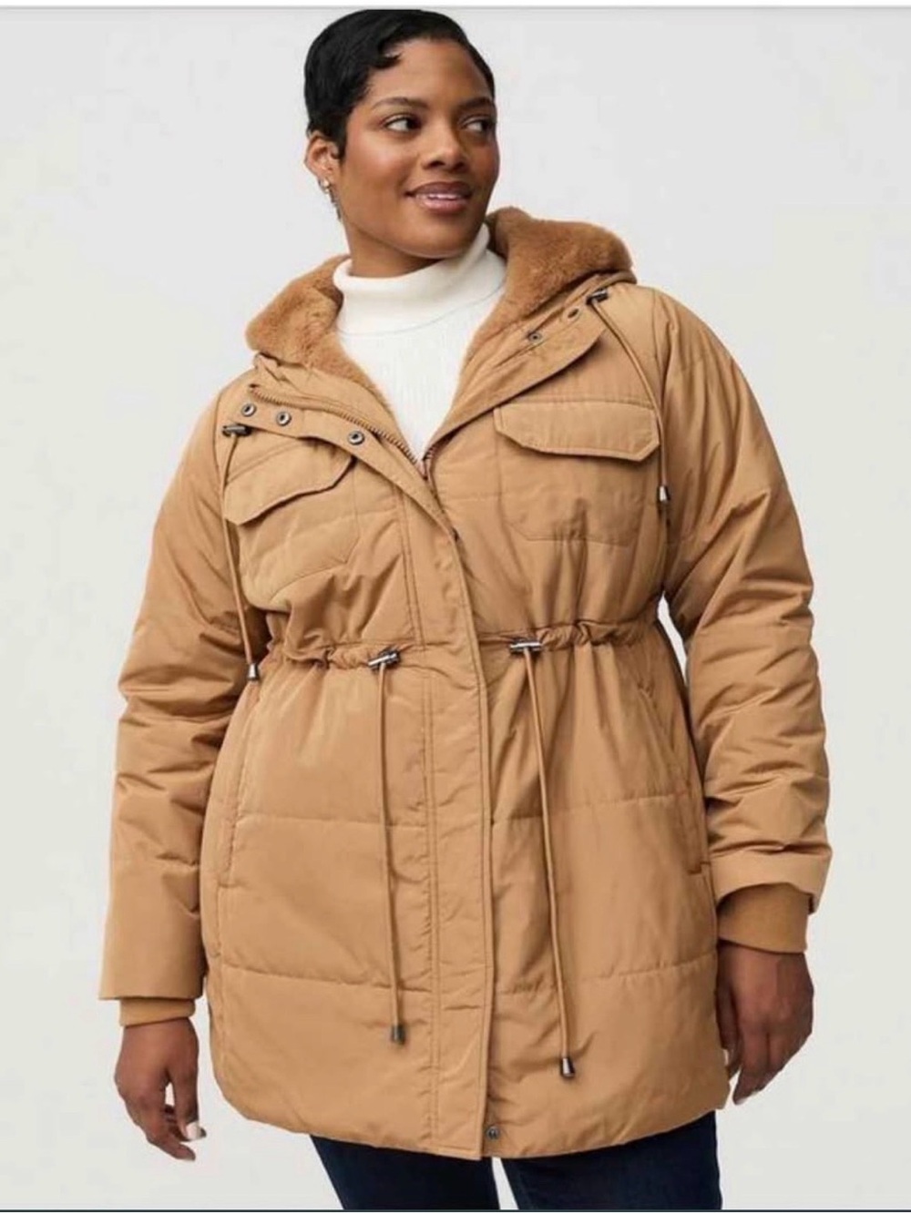 New! Torrid Black Hooded Puffer Parka Jacket